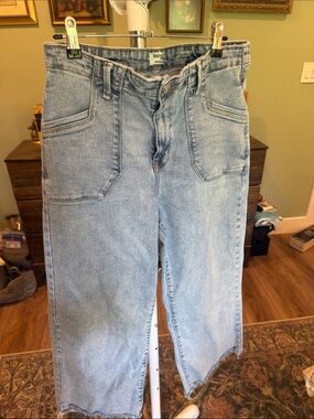 Kensie Light Blue high rise wide leg Jeans